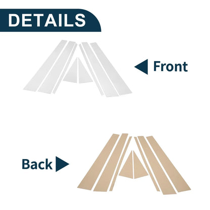 8 Pcs Door Pillar Window Trim for Honda Odyssey (2005-2008) Chrome Silver Tone