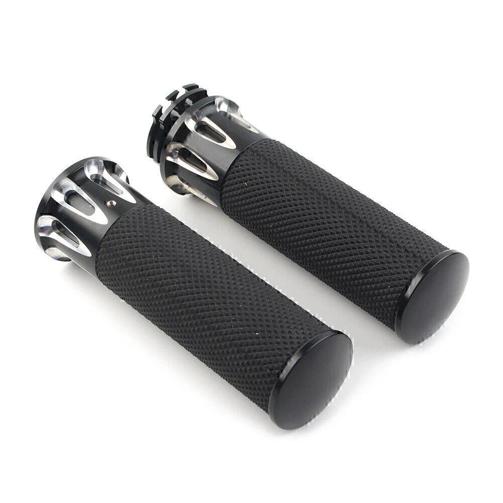 Black Handle Bar Hand Grips for Harley Sportster XL883 XL1200 (2004-2023)