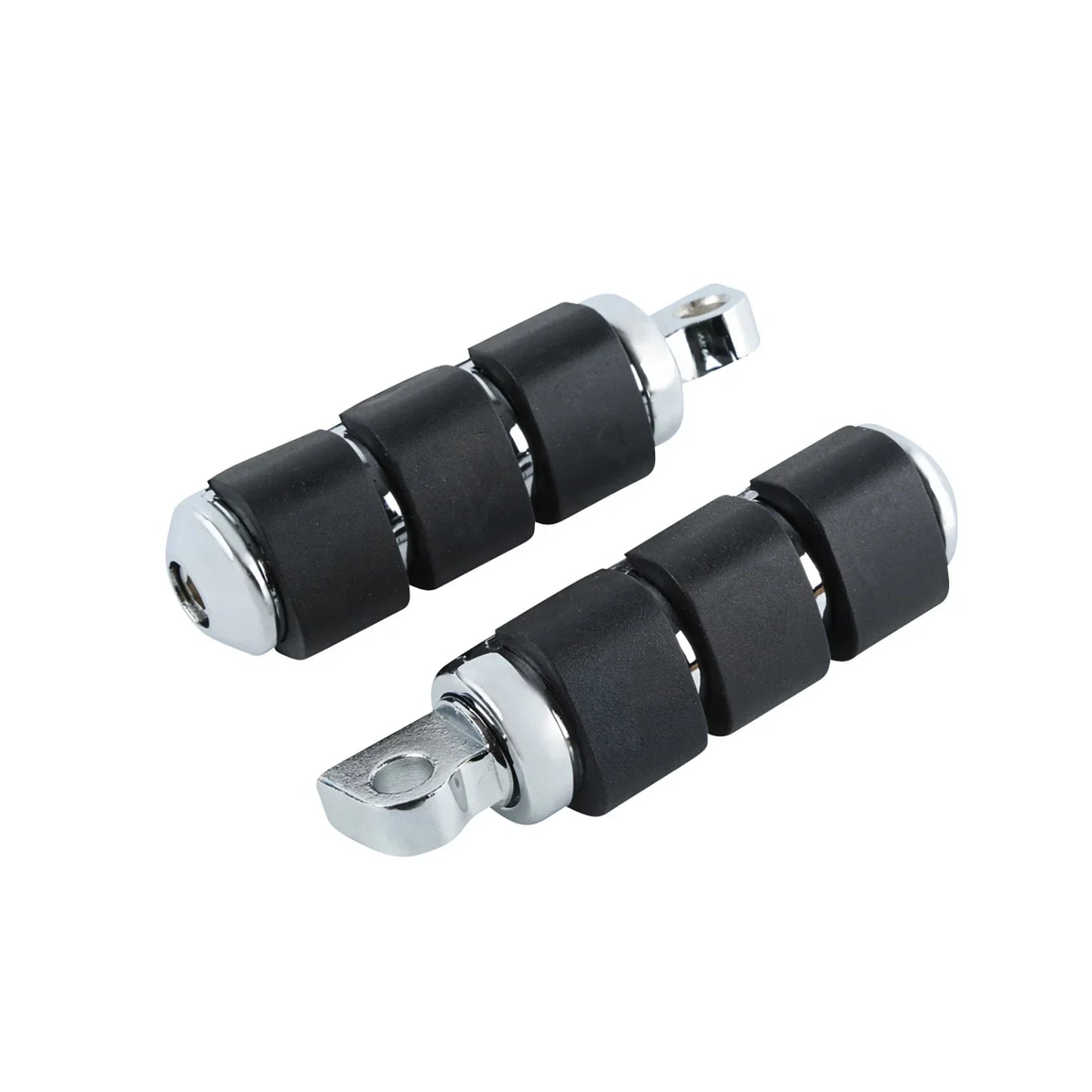 Chrome Anti Vibration Rubber Footpeg Pegs for Harley Softail Dyna