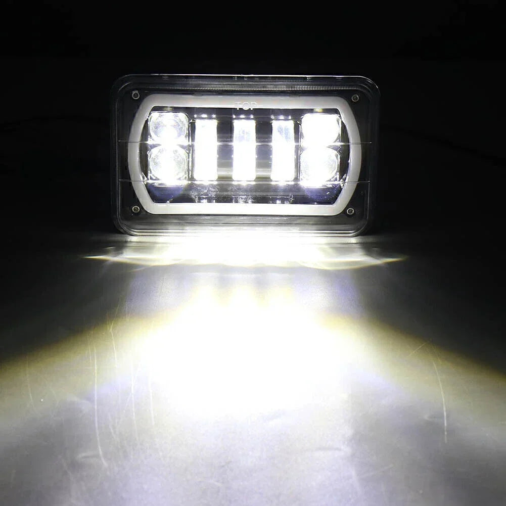 4x6" H4 RGB Headlights for Ford Chevrolet Silverado
