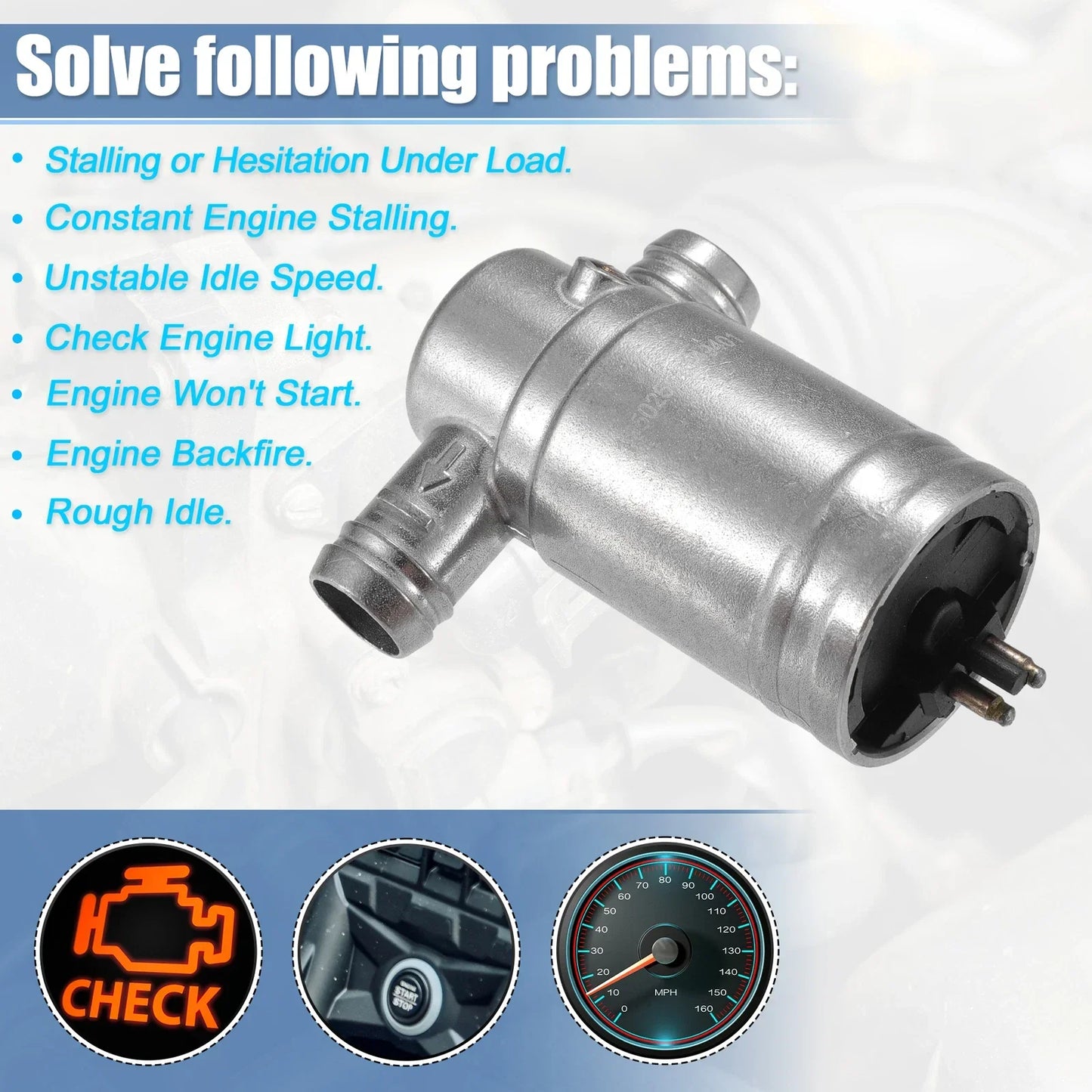 Idle Air Control Valve for Mercedes-Benz 190E, 300CE (1982-1993)