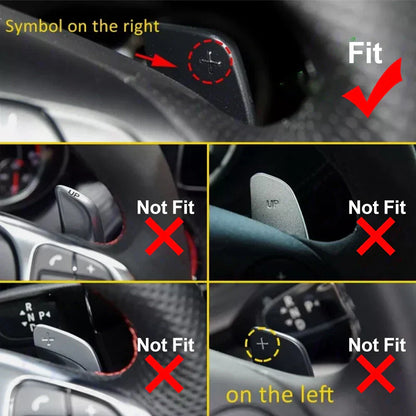 Steering Wheel Shift Paddle Extensions for Mercedes A B C CLA GLK SLK Class