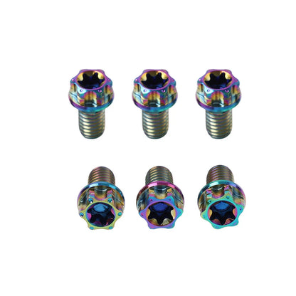 6pcs M6x20mm Titanium Torx Head Flange Screws for Bicycle Motorcycle