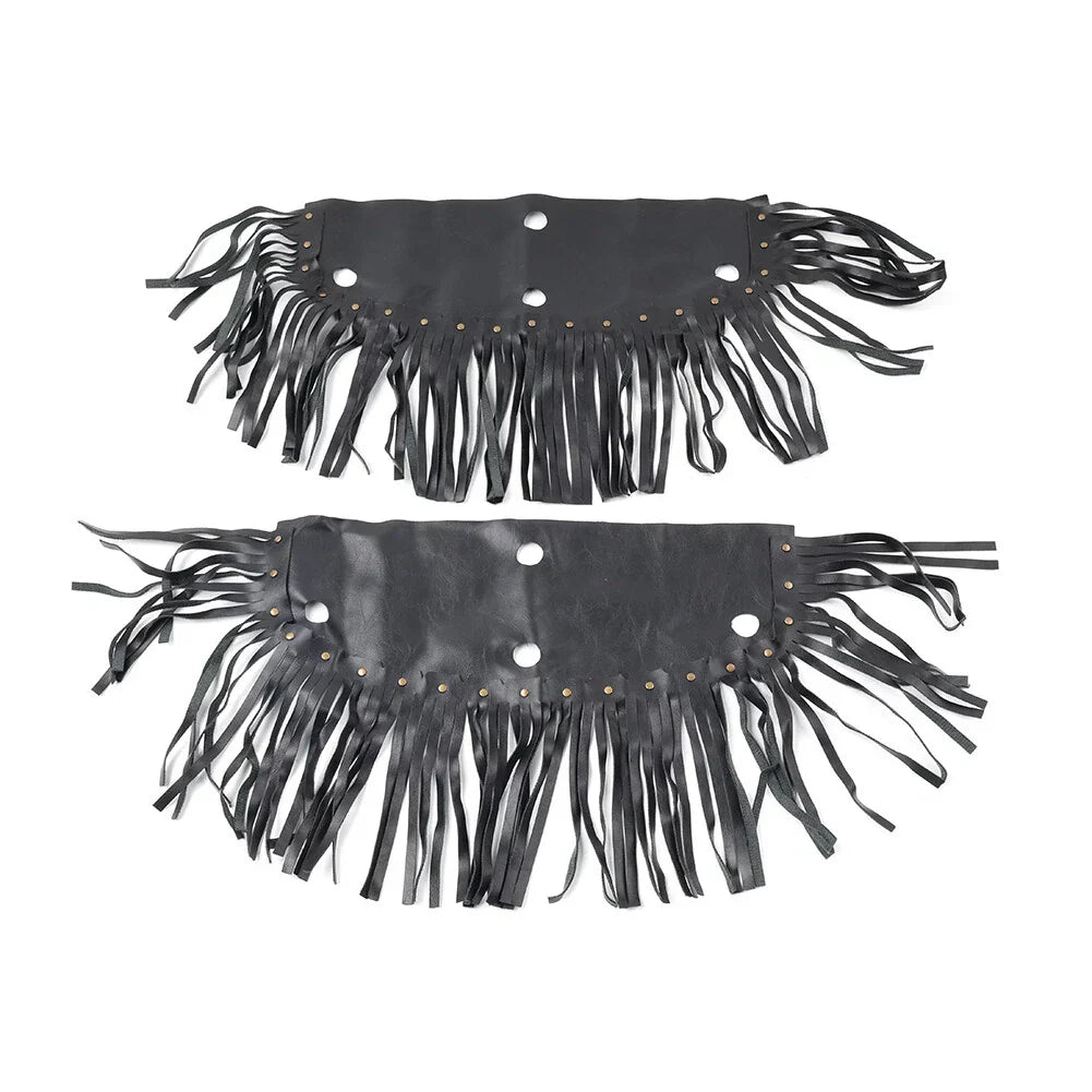 Front Rider Floorboard Fringe Covers for Honda, Yamaha, Harley