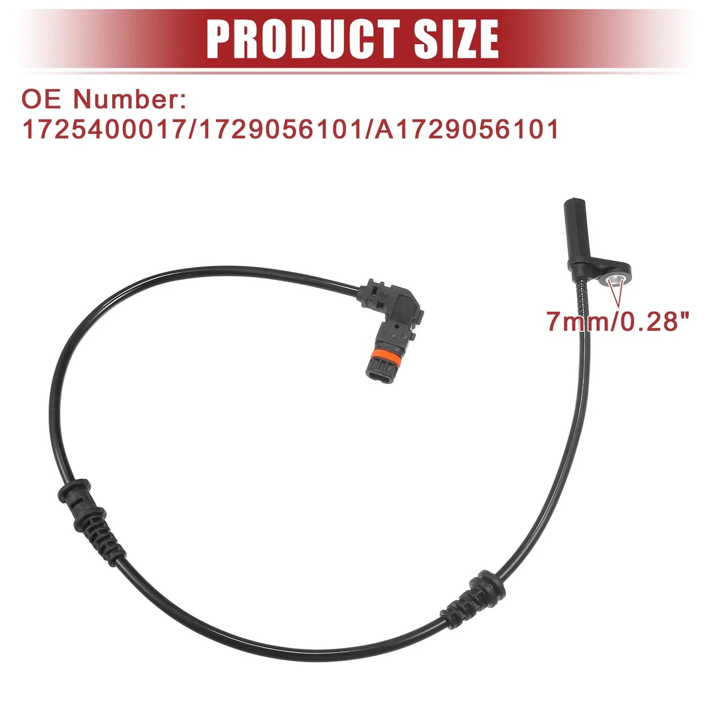 Front Right ABS Wheel Speed Sensor for Mercedes-Benz SLC300 SLK250 SLK300 SLK350 (2016-2020)