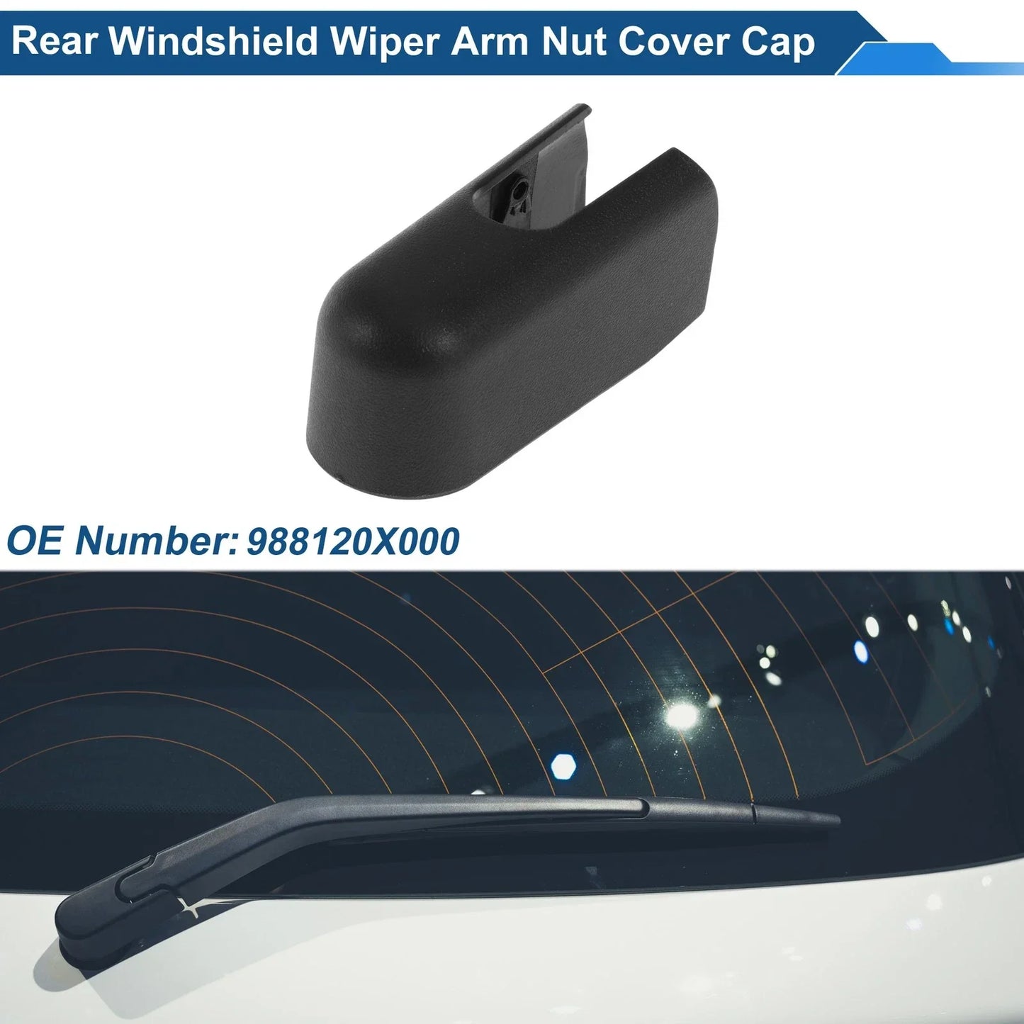 Rear Windshield Wiper Arm Nut Cover for Hyundai i10 (2008-2013)