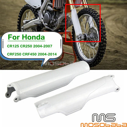 White Race Fork Guards for Honda CR125 CR250 CRF250 CRF450 CRF250R