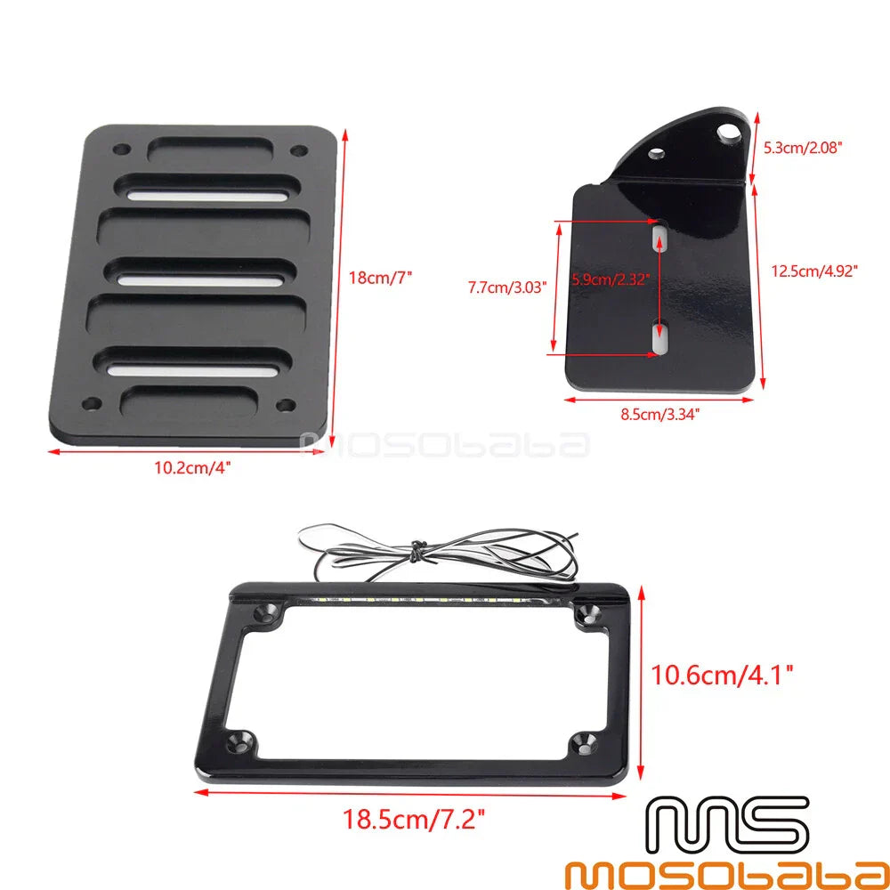 LED Rear Turn Tail Light License Plate Bracket Frame for Sportster S (2021-2023)