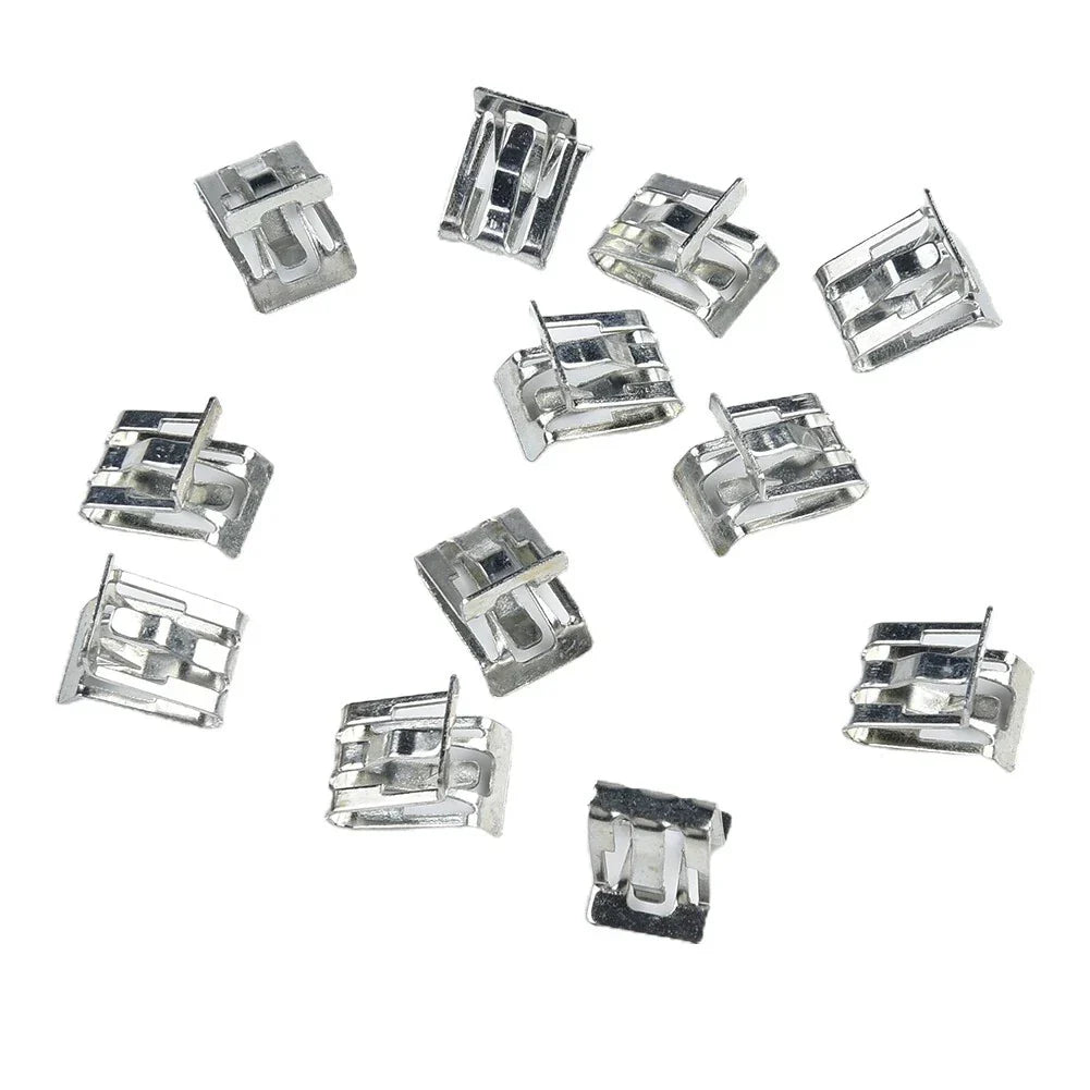 25Pc Set / 1/2 x 5/8 / Metal Fastener Clips for Car Retainer Moulding