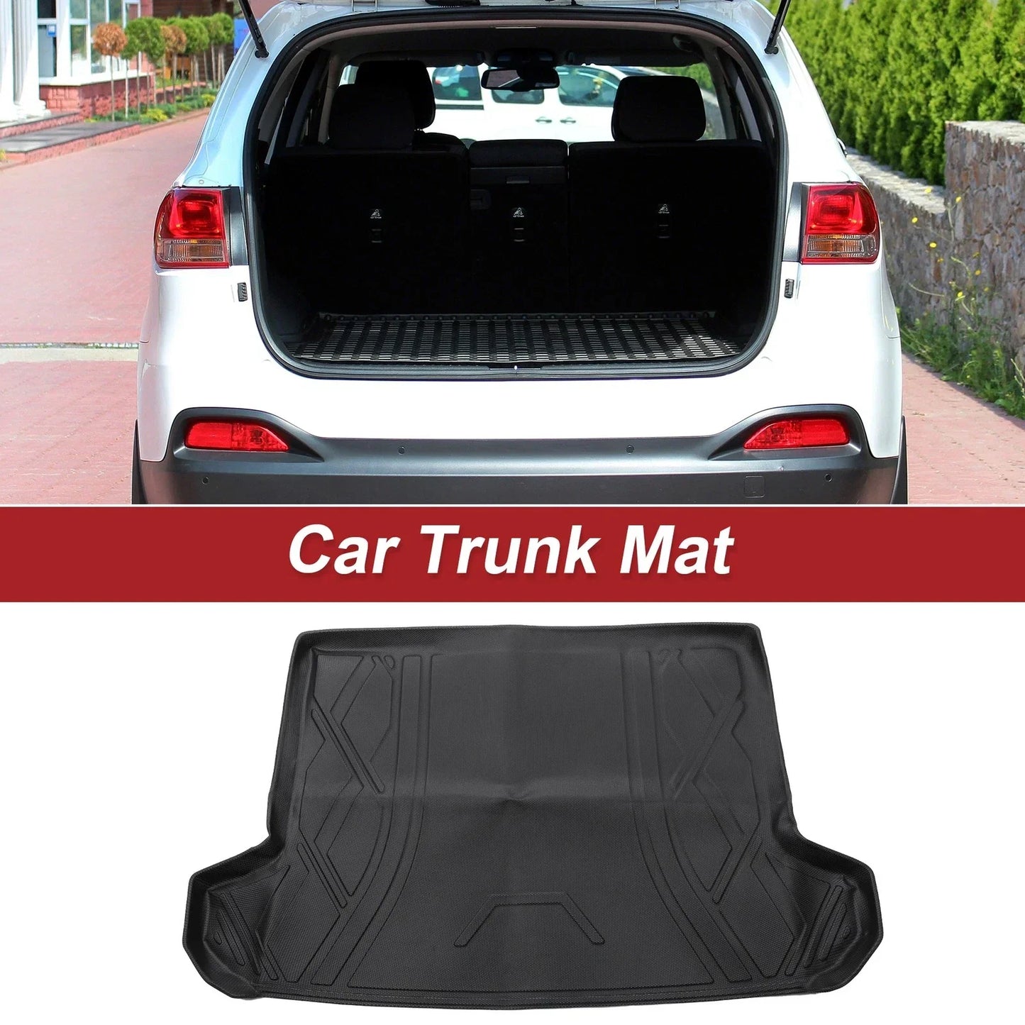 Cargo Liner Rear Trunk Mat for Hyundai Tucson (2019-2021) Diamond Pattern TPE