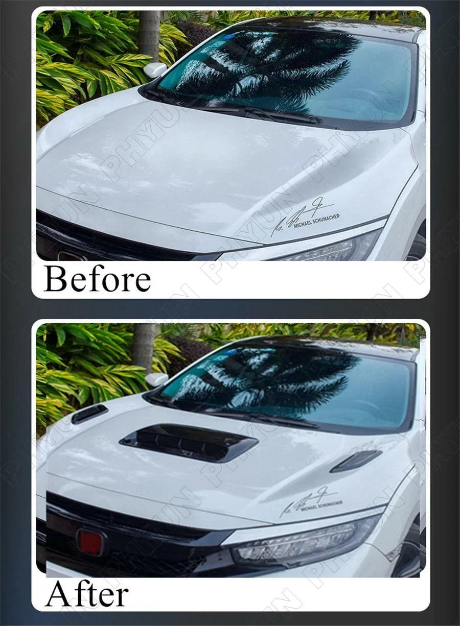 Carbon Fiber Look Air Flow Intake Hood Scoop Vent Cover for AU Car