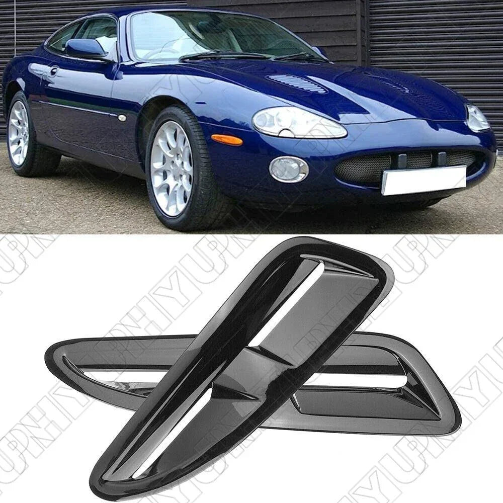 Front Bonnet Vent Outlet Cover Trim Black ABS for Jaguar XKR XK8 (2000-2009)