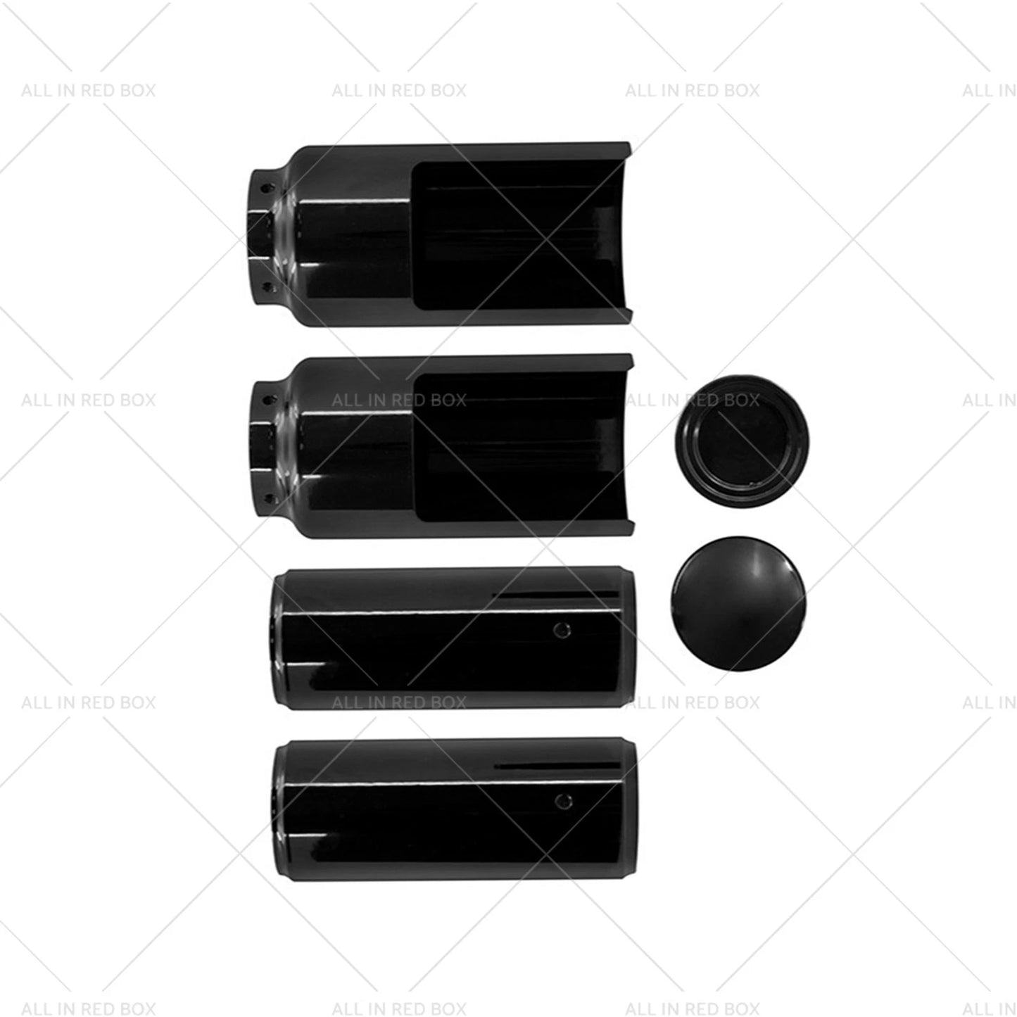 Black Fork Cover Set for Harley Softail M8 Street Bob (2018-2022)