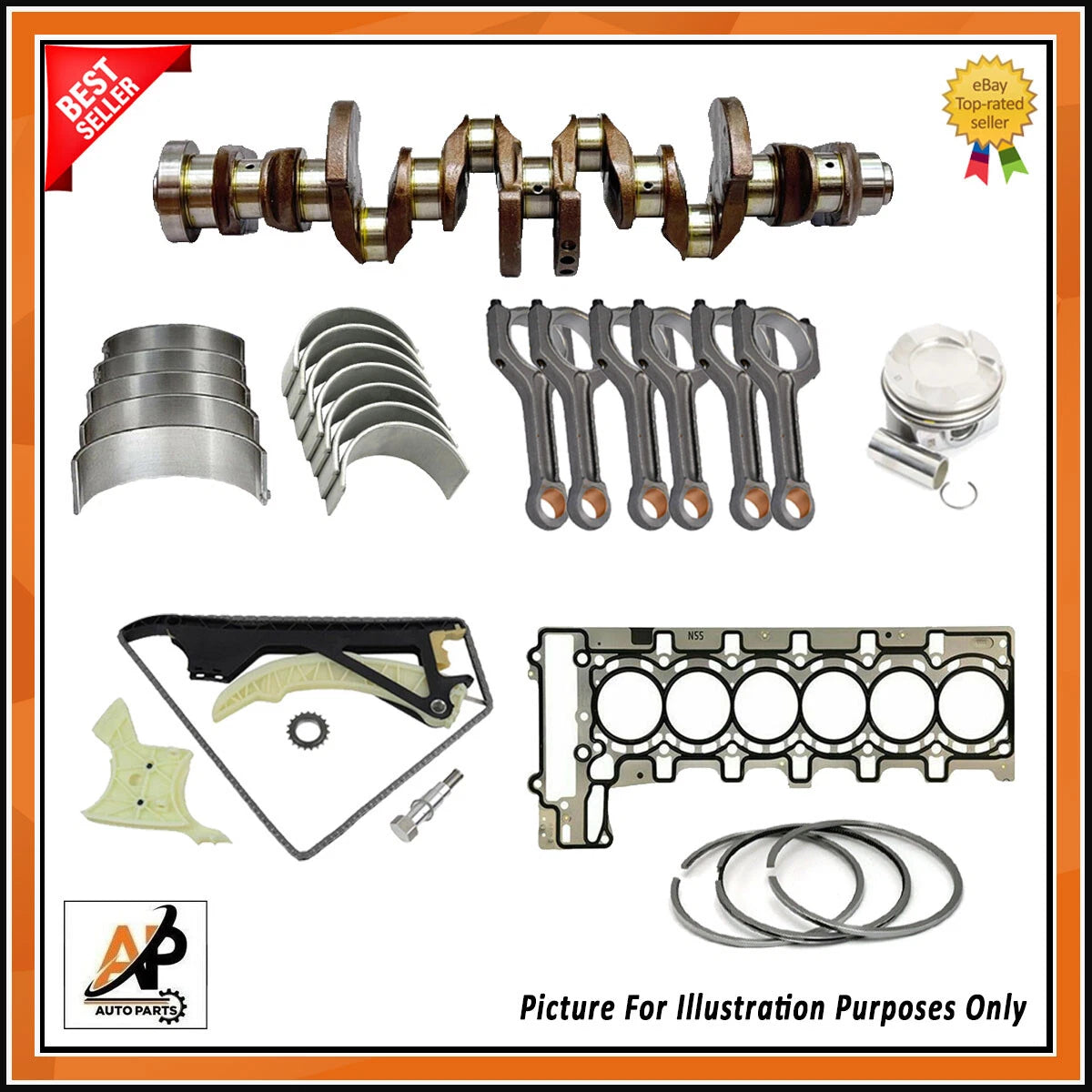 Crankshaft Rebuild Part for BMW X1 X3 X4 X5 X6 3.0 Petrol N55B30 (2014–2018)