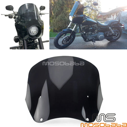 12" Smoke Windshield for Harley Dyna FatBob FXDF FXDB FXDL (1999-2017)