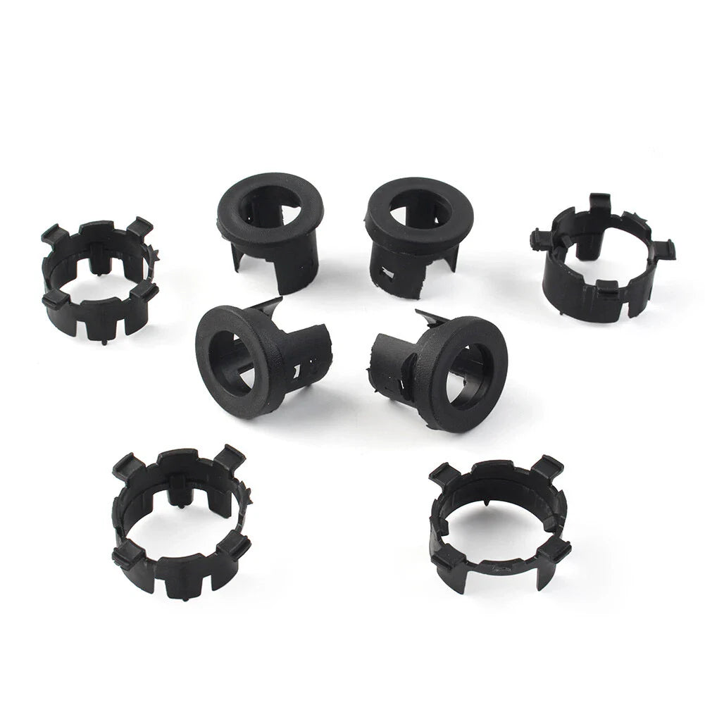 8 Pcs Black ABS Front Bumper Radar Probe Brackets for Jeep Wrangler (2018-2022)