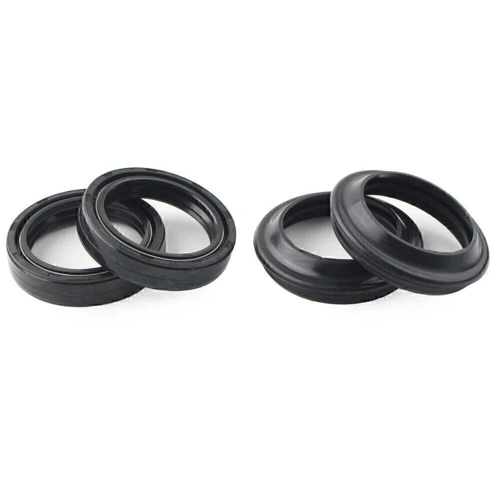 4 x Black Oil Seals Dust Seals for Front Fork Damper Shock Absorber (All Years)