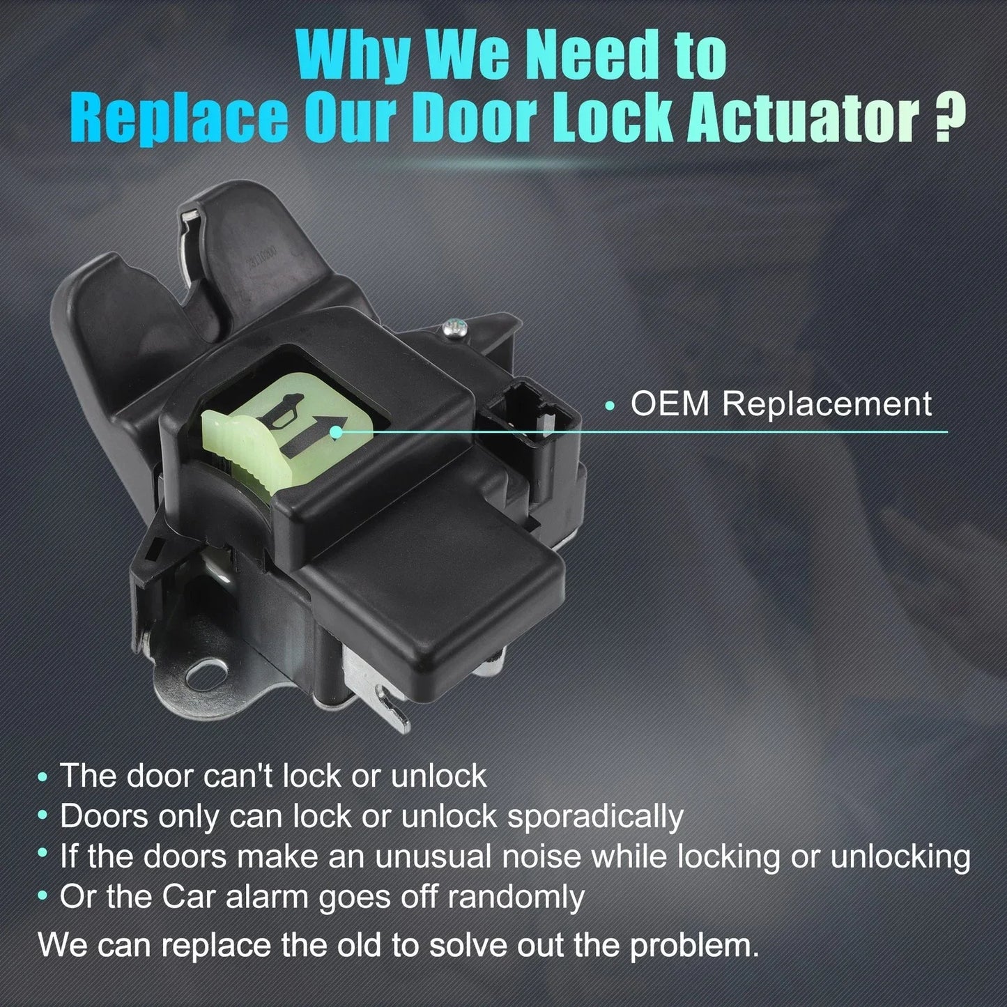 Rear Liftgate Door Lock Actuator Motor for Hyundai Accent Sedan (2018-2022)