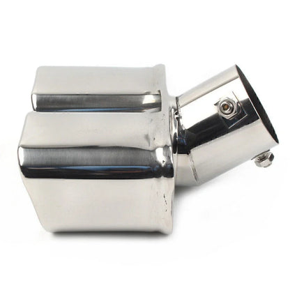 Dual Exhaust Pipe Tail Muffler Tip for Car (Curved) - Auto Replacement