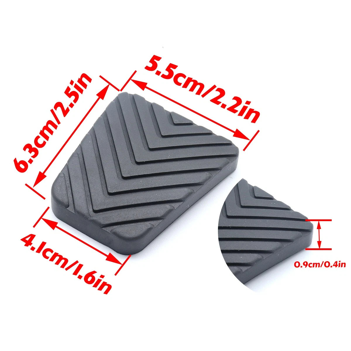 Rubber Brake Clutch Pedal Pad Covers Set for Mitsubishi Mirage (1991–2002)