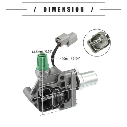 Solenoid Spool Valve for Honda (2006-2011) - Aluminum Alloy, Silver Tone, Green
