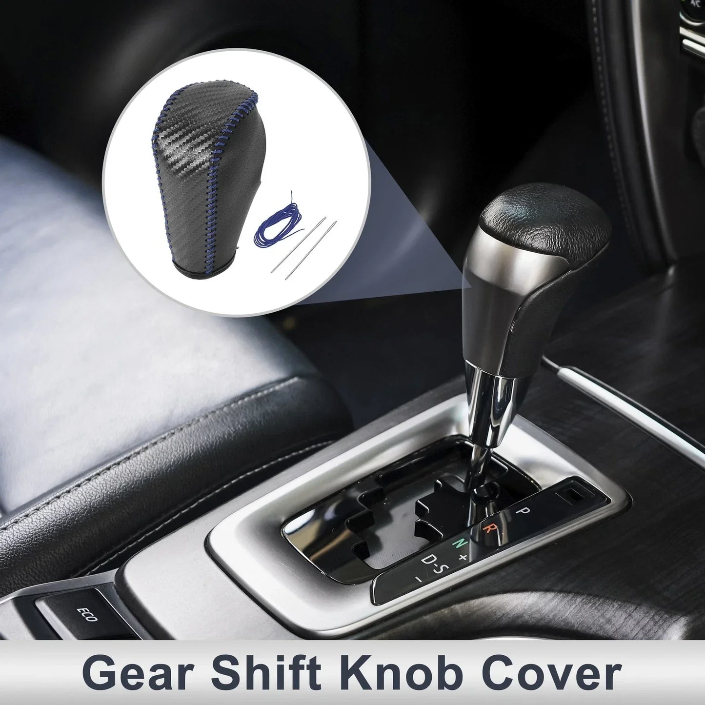 Gear Shift Knob Cover for BMW 3 Series (2004-2012) Black Carbon Fiber