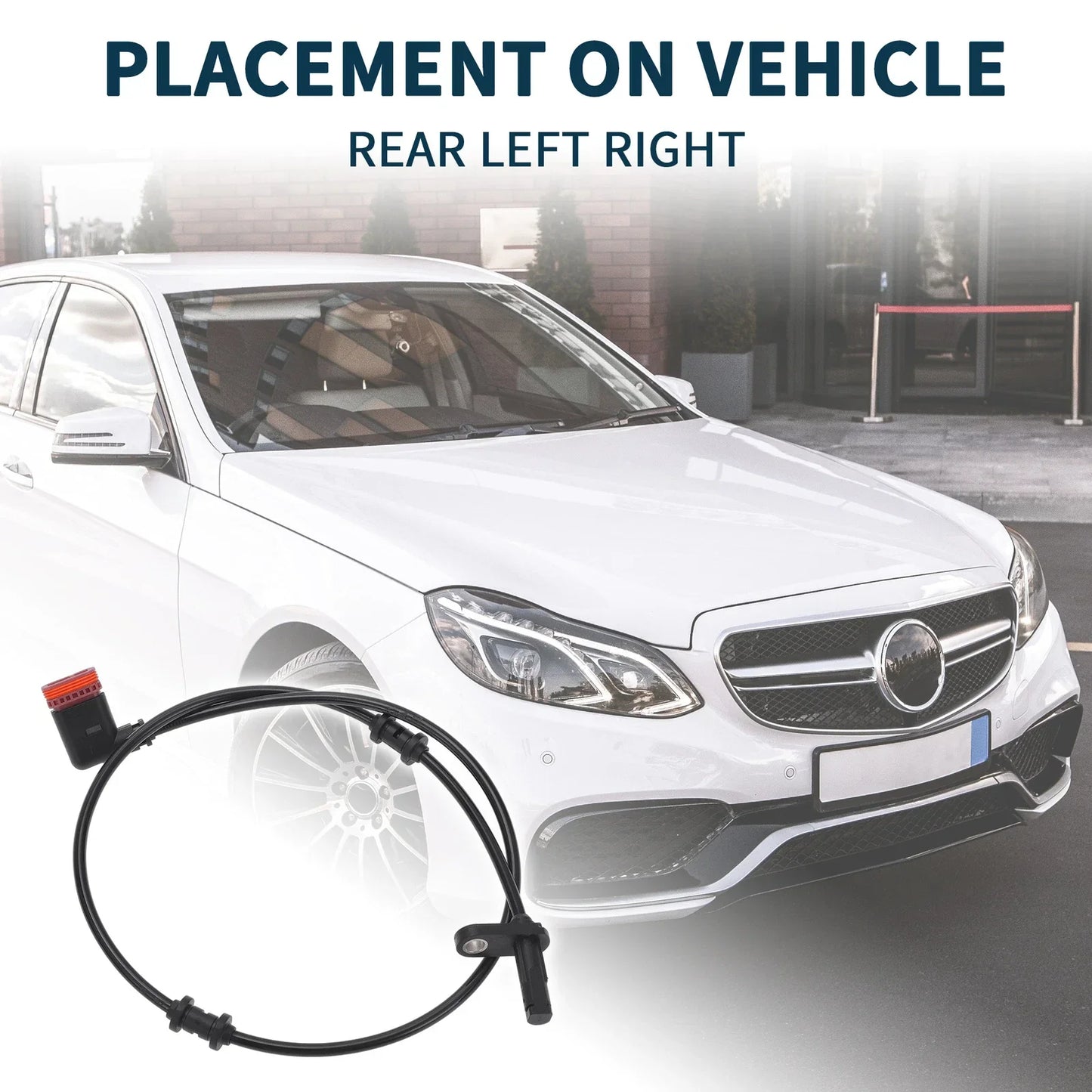 2 x Rear Side ABS Wheel Speed Sensors for Mercedes-Benz CLS550 (2012-2018)