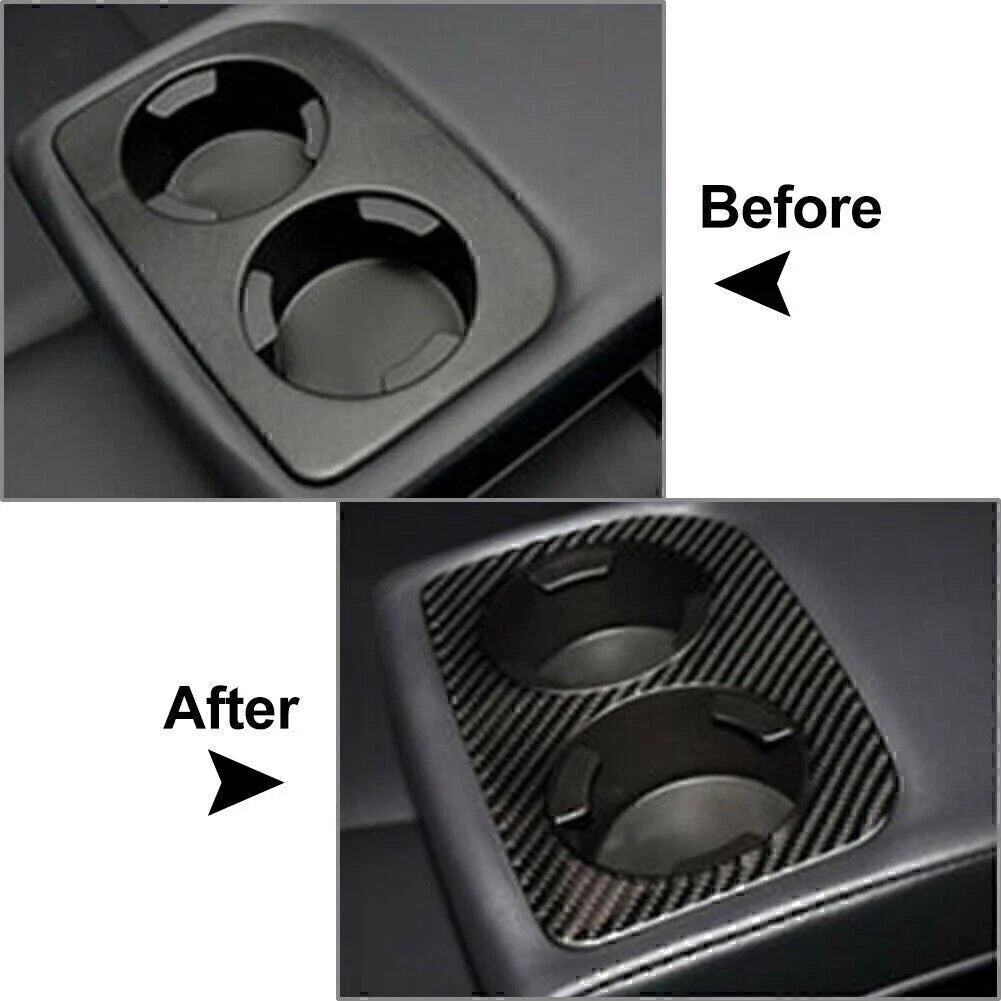 Carbon Fiber Rear Water Cup Panel Cover Trim for Subaru Forester (2013-2018)