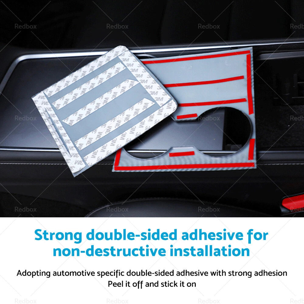 Carbon Fiber Center Control Panel Wrap for Tesla Model Y, Model 3 (2020-2023)