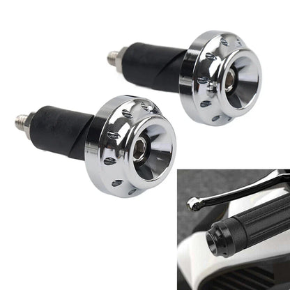 Chrome Motorcycle 7/8'' 1'' Handlebar Grips & End Cap for Make & Model