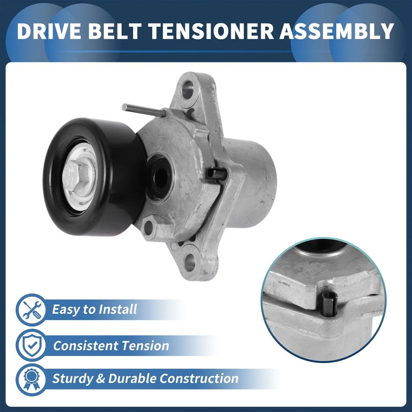 Belt Tensioner for Hyundai Accent (2005-2017) - Durable Metal Component
