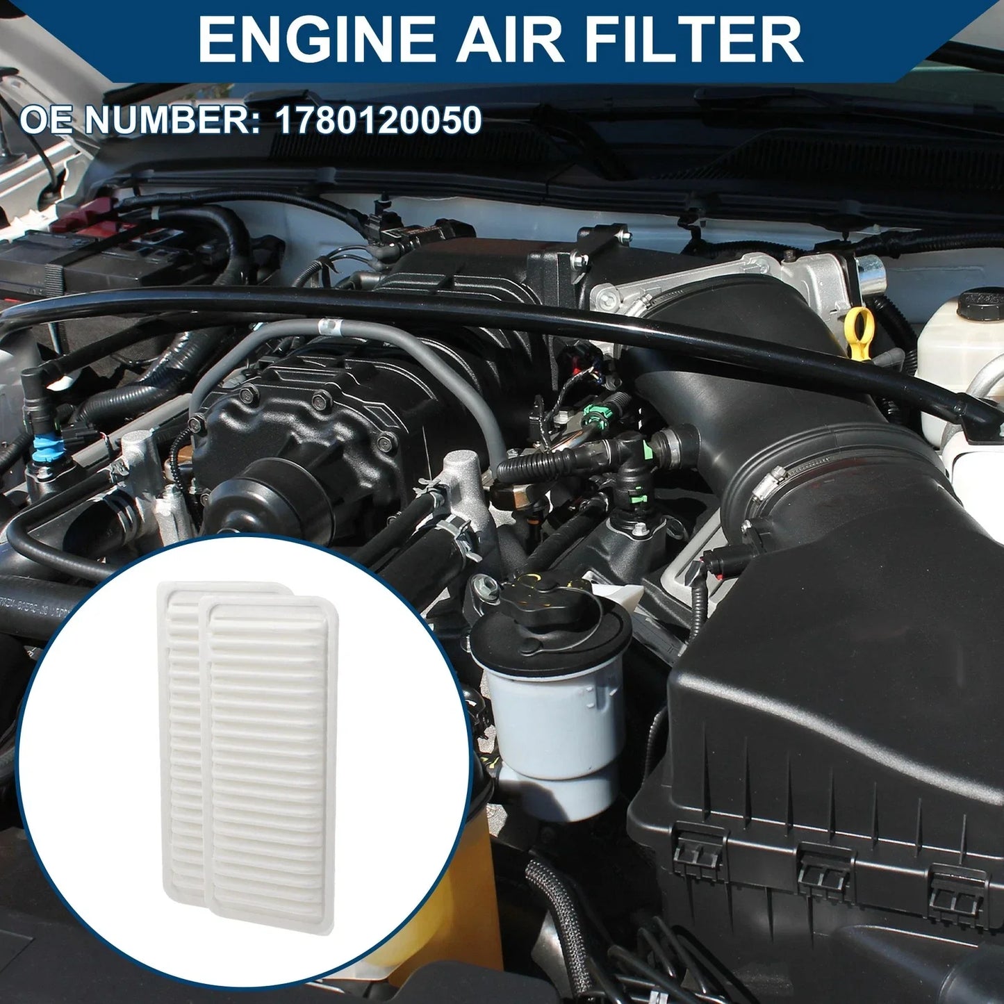 Car Engine Air Filter 2 x for Lexus RX400h 3.3L (2006-2008)
