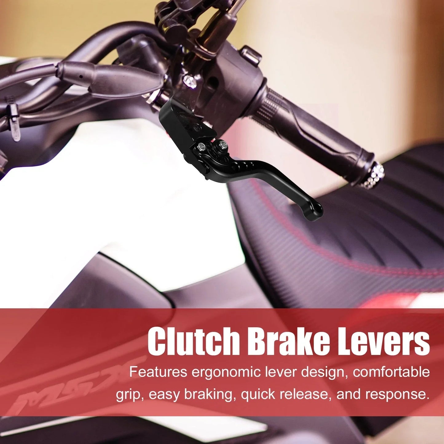 CNC Motorcycle Brake Clutch Levers for Honda CBR1000RR 2 x Black