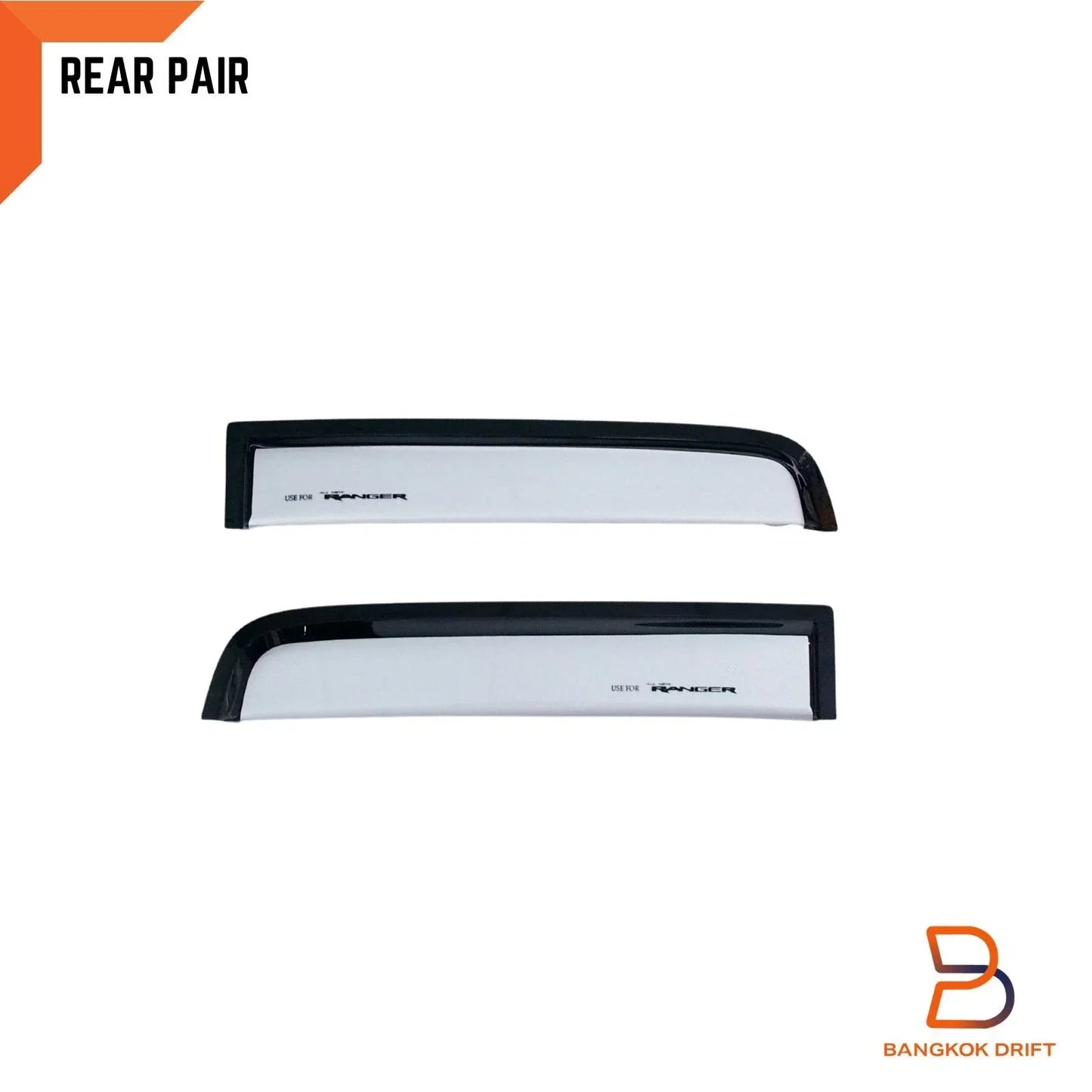 Silver Weather Shield Visor Sun Rain Guard for Ford Ranger (2022-2024)