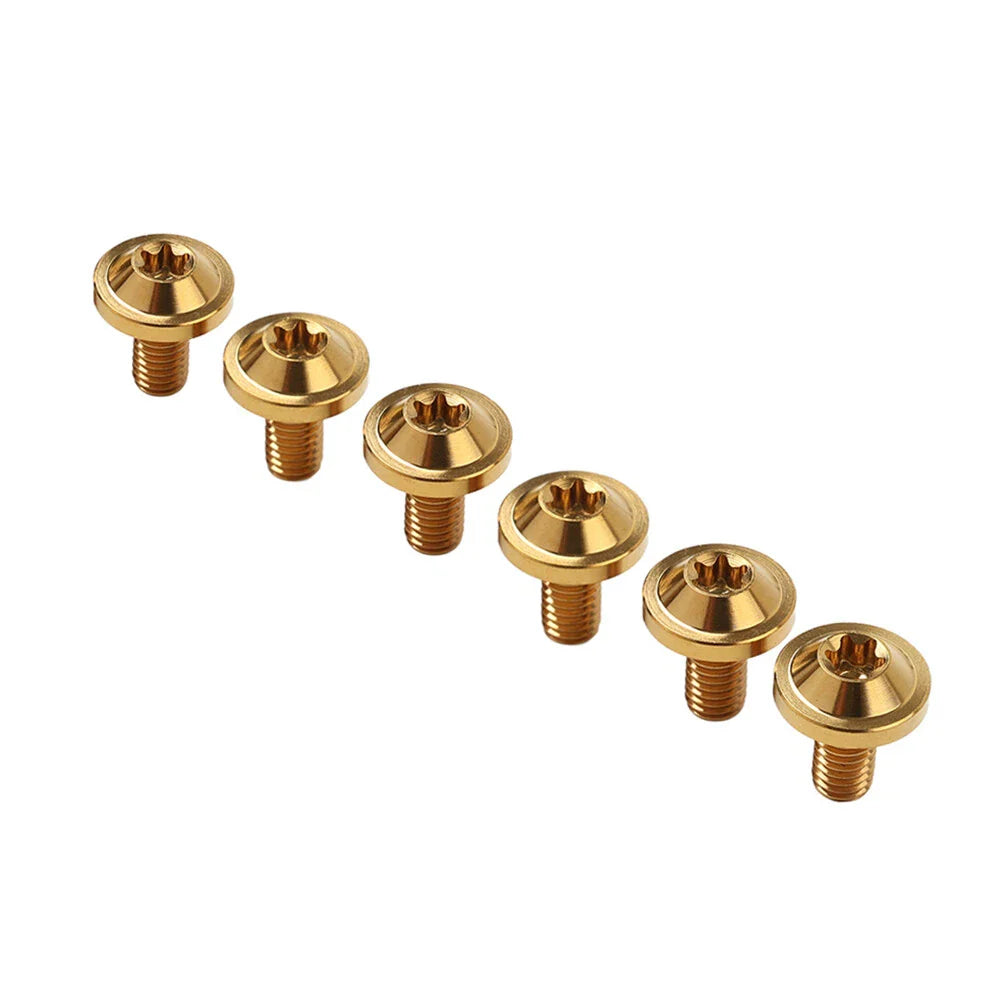 6 x Gold Titanium M5x25mm Torx Head Bolts for Bike Motorcycle