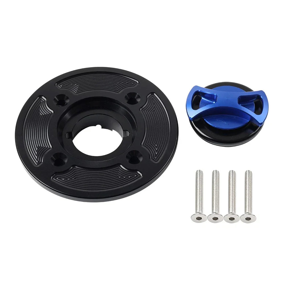 CNC Blue Gas Fuel Tank Cap Cover for DUCATI Panigale V4/S/R (2018-2021)