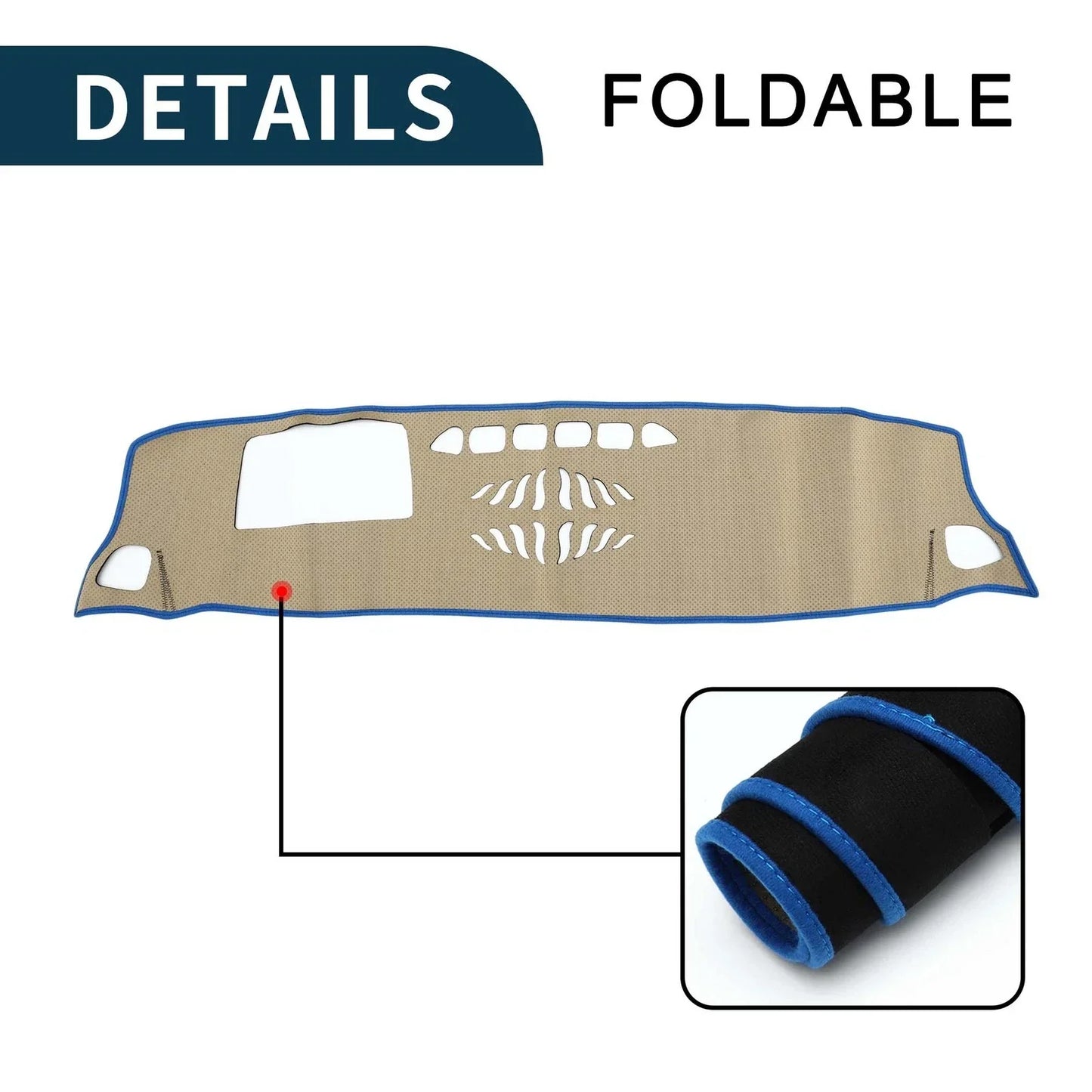 Dashboard Cover Mat for Mercedes-Benz GLB X247 Class (2020-2022) Black Blue