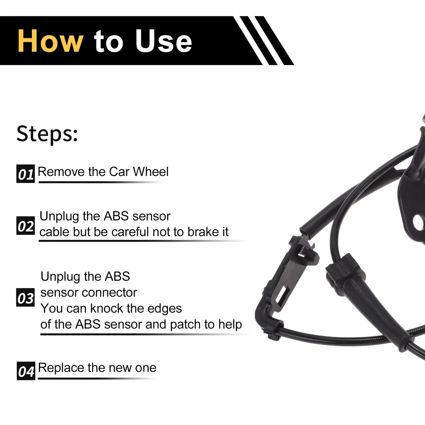 ABS Wheel Speed Sensor for Honda Jade (2015-2020) - 1 x Front Left Sensor