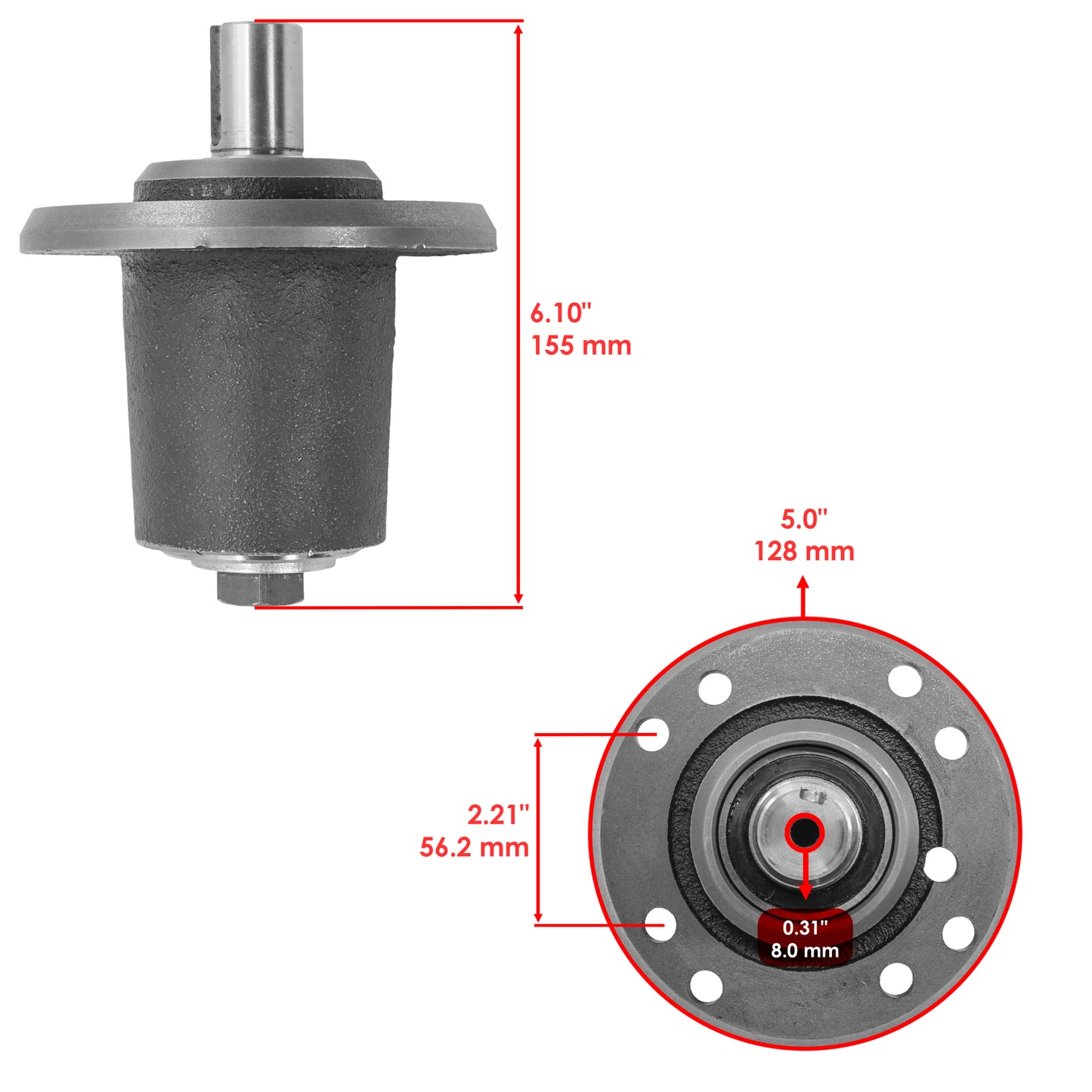 Deck Spindle Heavy Duty Replacement for Gravely (2000–2010)