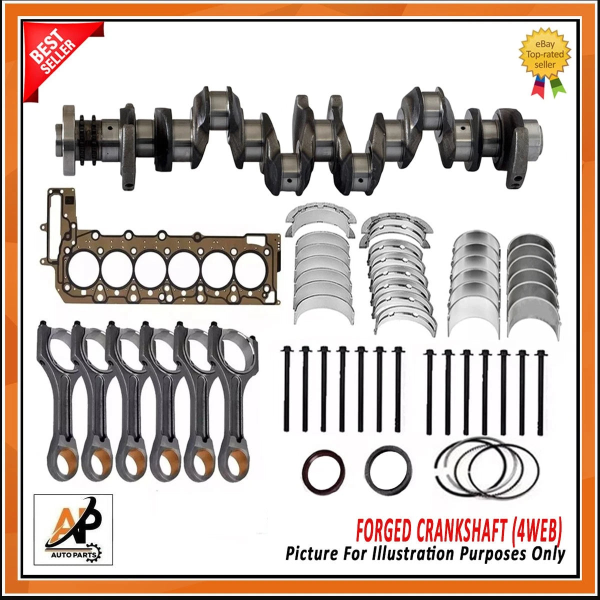 Forged Crankshaft Replacement for BMW X3 X4 X5 X6 3.0L Diesel (N57)