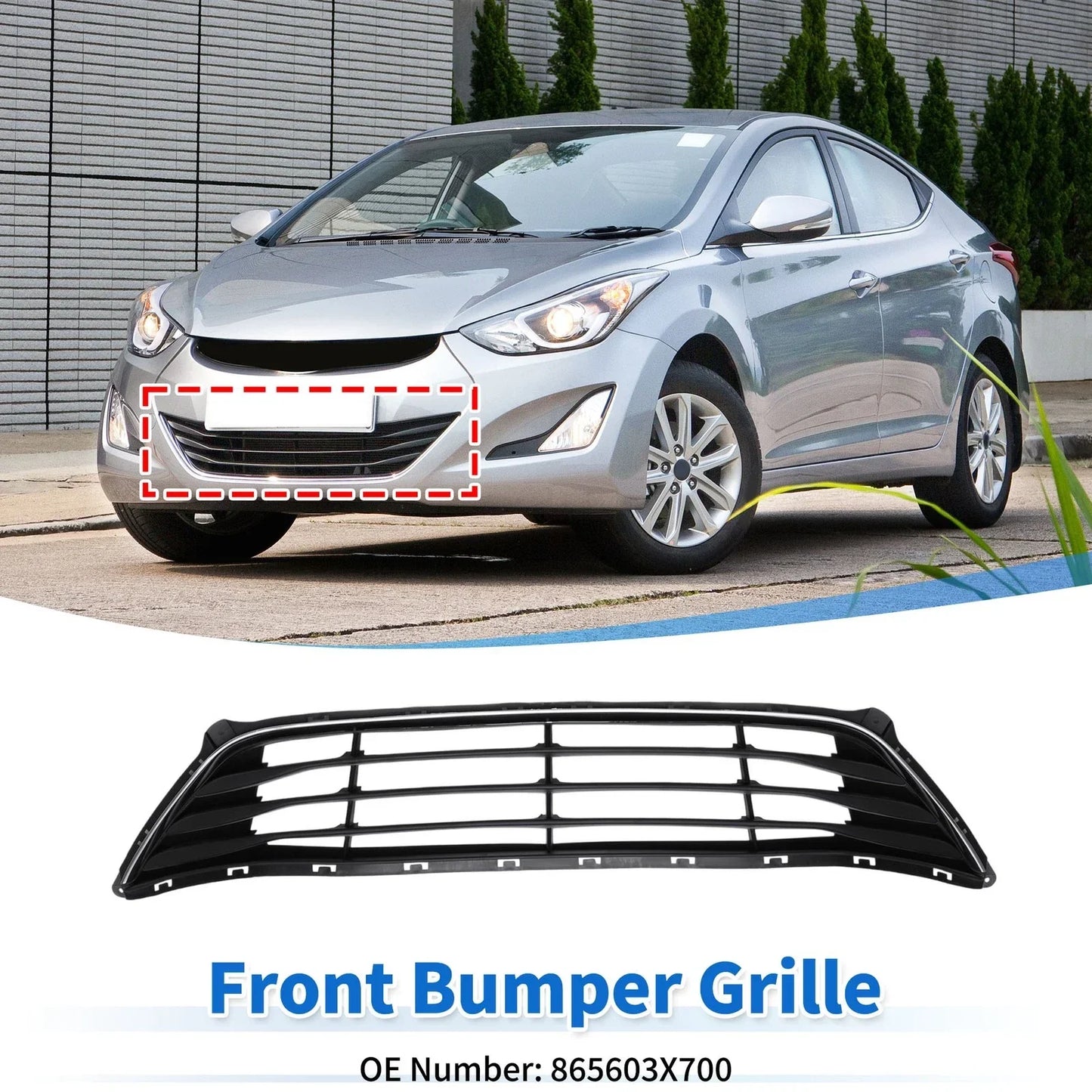 Lower Front Bumper Grille for Hyundai Elantra (2014-2016)