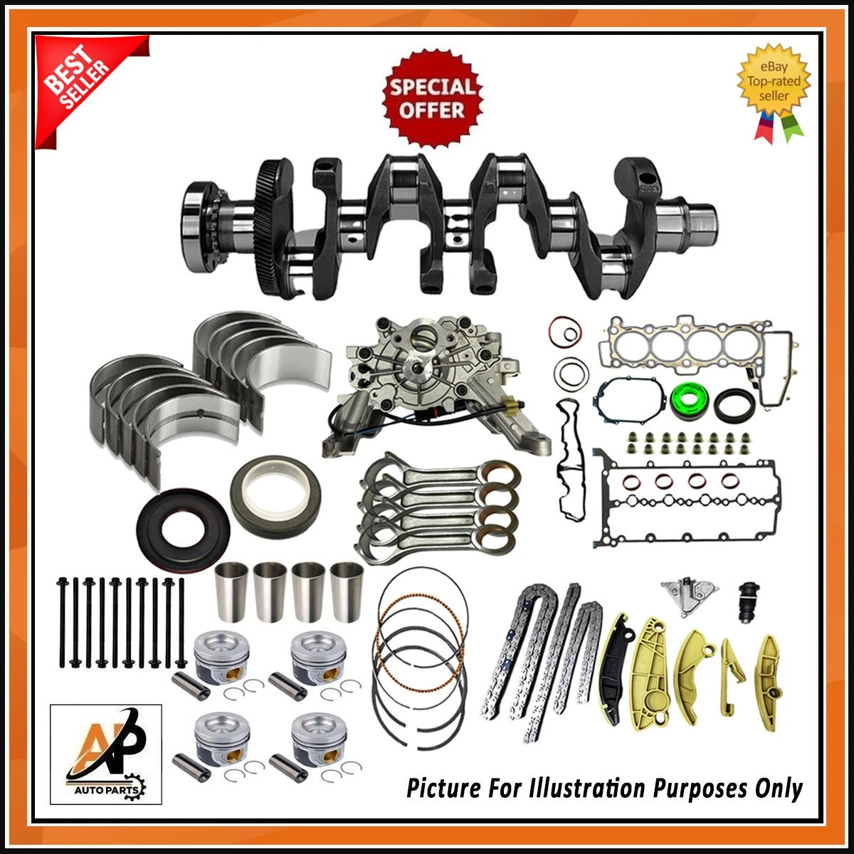 Forged Crankshaft Rebuild Kit for Land Rover Range Rover 2.0D (2016–2017)