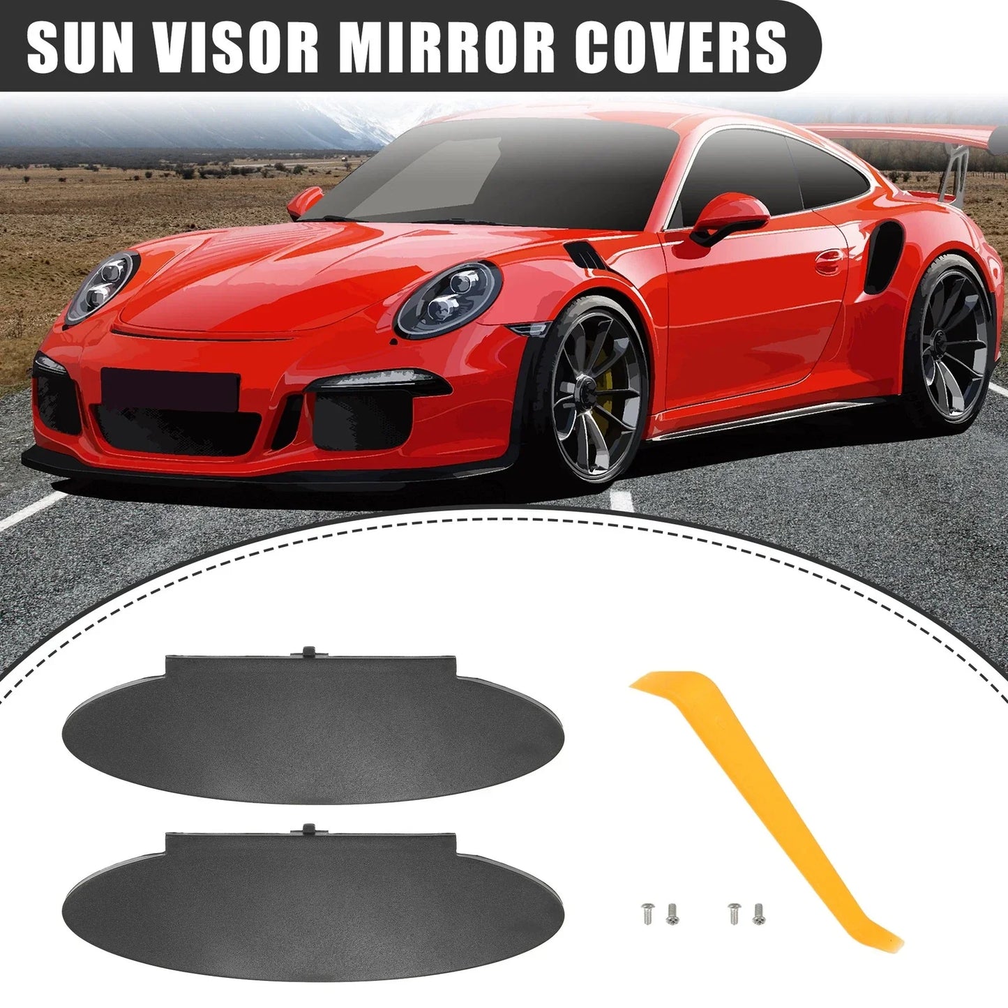 Sun Visor Mirror Covers for Porsche 911