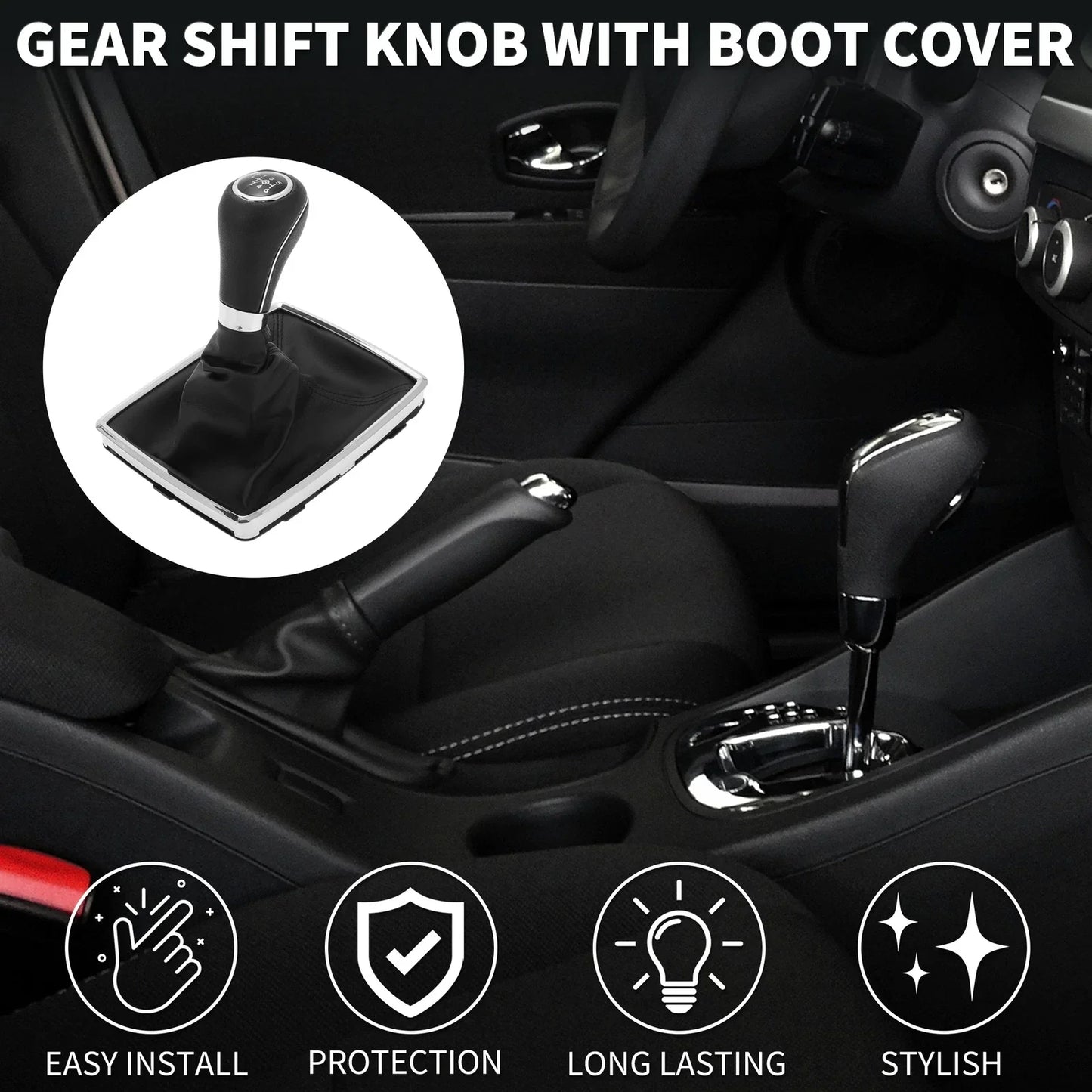 6 Speed Gear Shift Knob & Cover for Mercedes-Benz C-Class (2007-2021)
