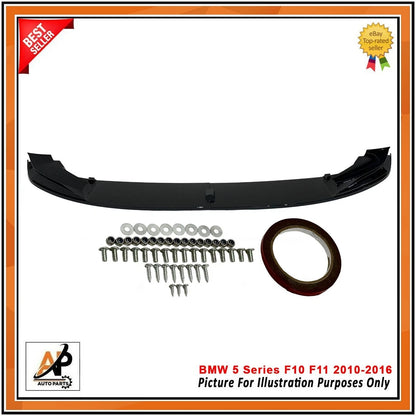 Front Bumper Splitter Lip M Sport Gloss Black for BMW 5 Series F10 F11 (2010–2016)