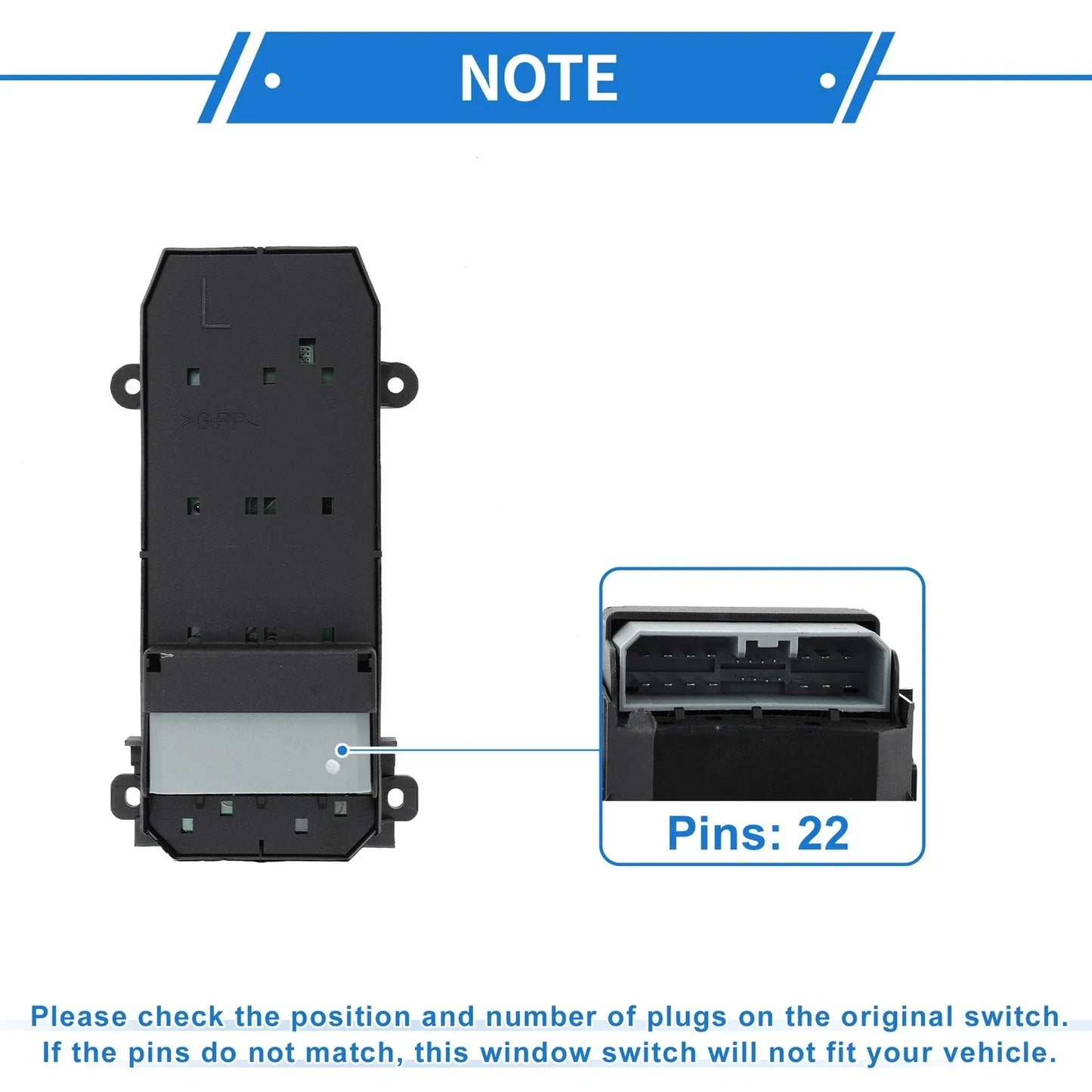 Front Right Power Window Switch for Honda City Civic (2006)