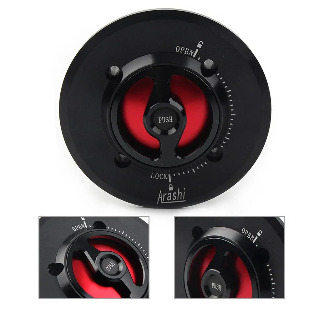 Red Keyless Oil Fuel Gas Tank Cap Cover for APRILIA RSV1000 RSV4 Tuono V4R