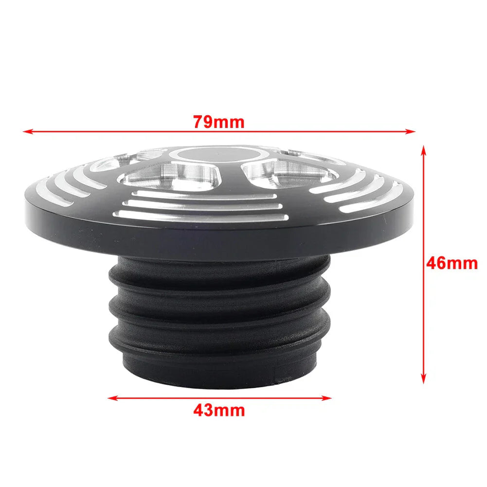 CNC Fuel Gas Tank Cap for Harley Sportster XL883 XL1200 48 Dyna Touring (2004-2023)