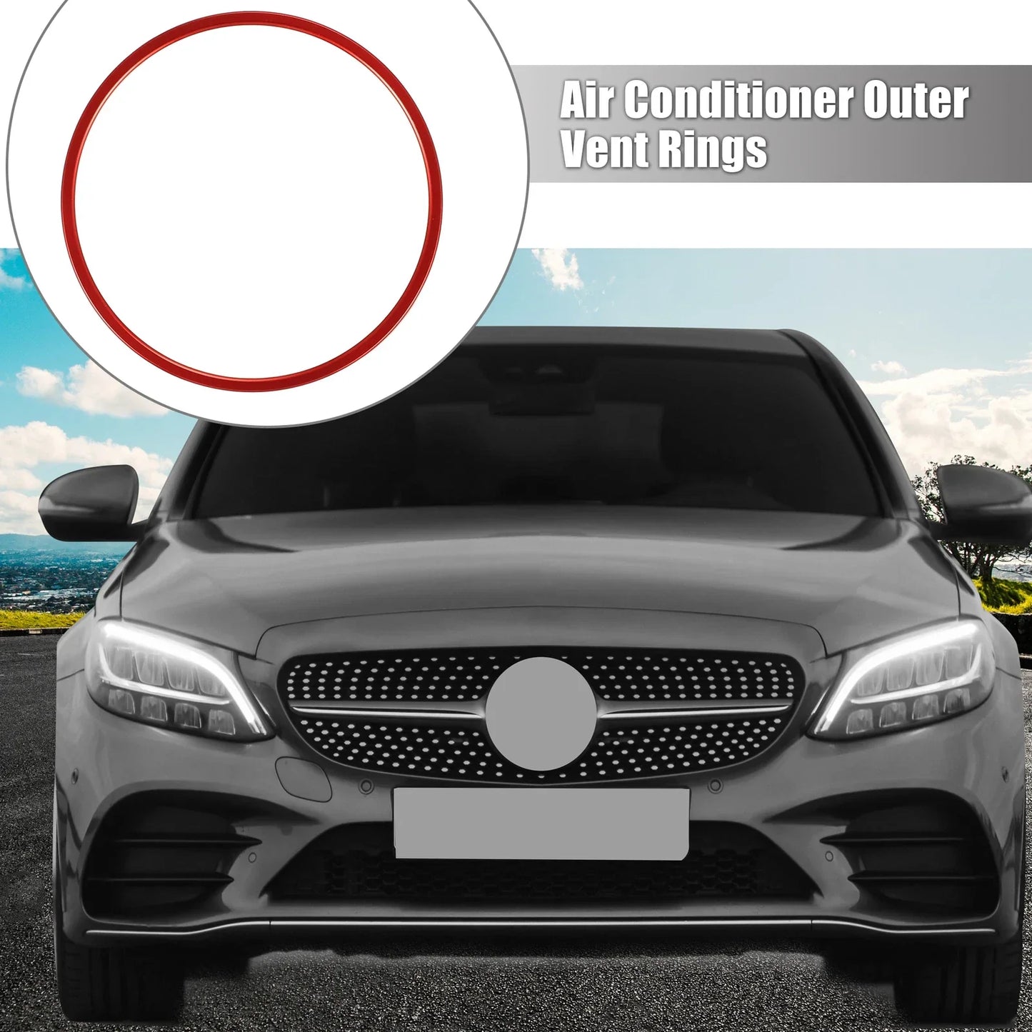 7 x Air Conditioning Outer Vent Rings Trim Covers for Mercedes Benz W205