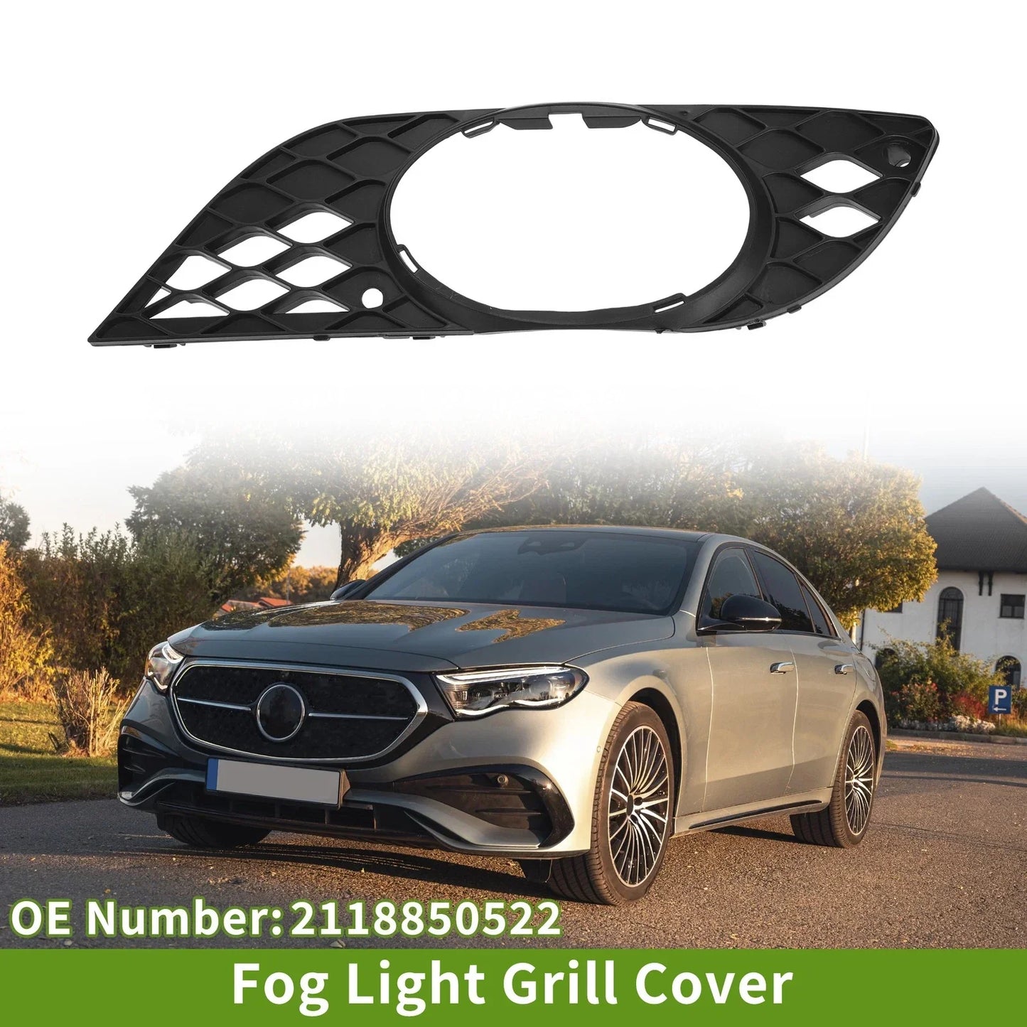 Front Left Fog Light Grill for Mercedes-Benz E-Class (2007-2009)